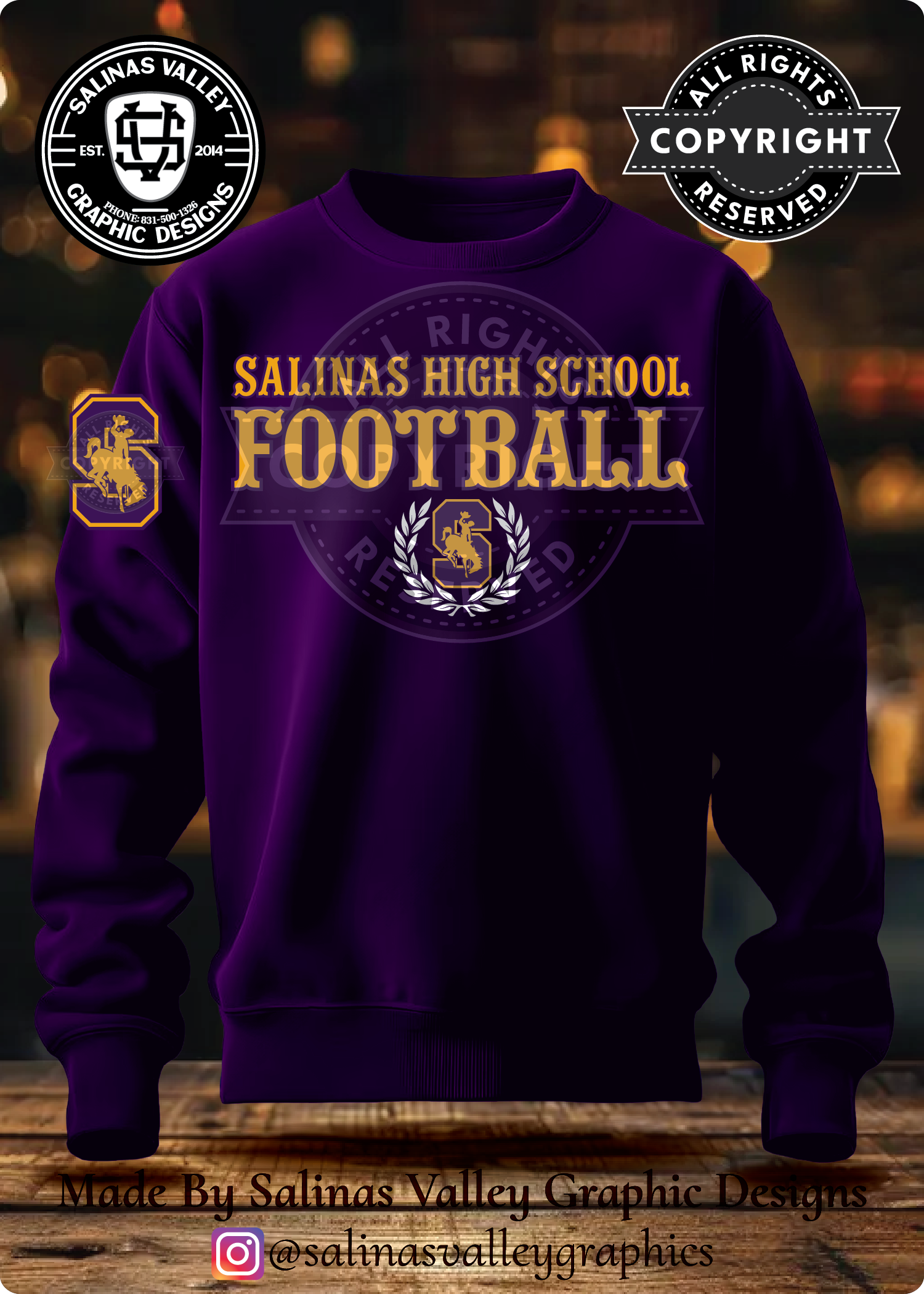 SHS Football Style 3 Purple