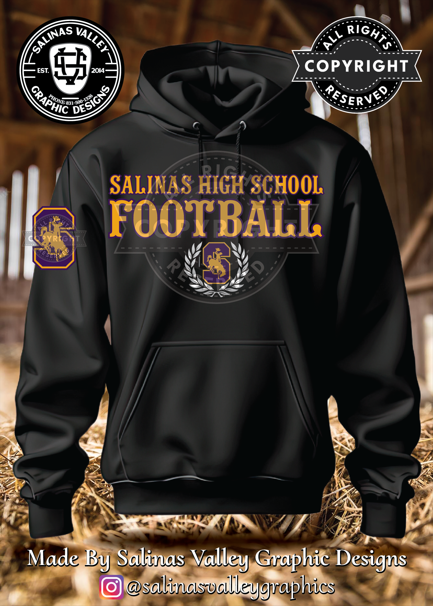 SHS Football Style 3 Black - Glitter
