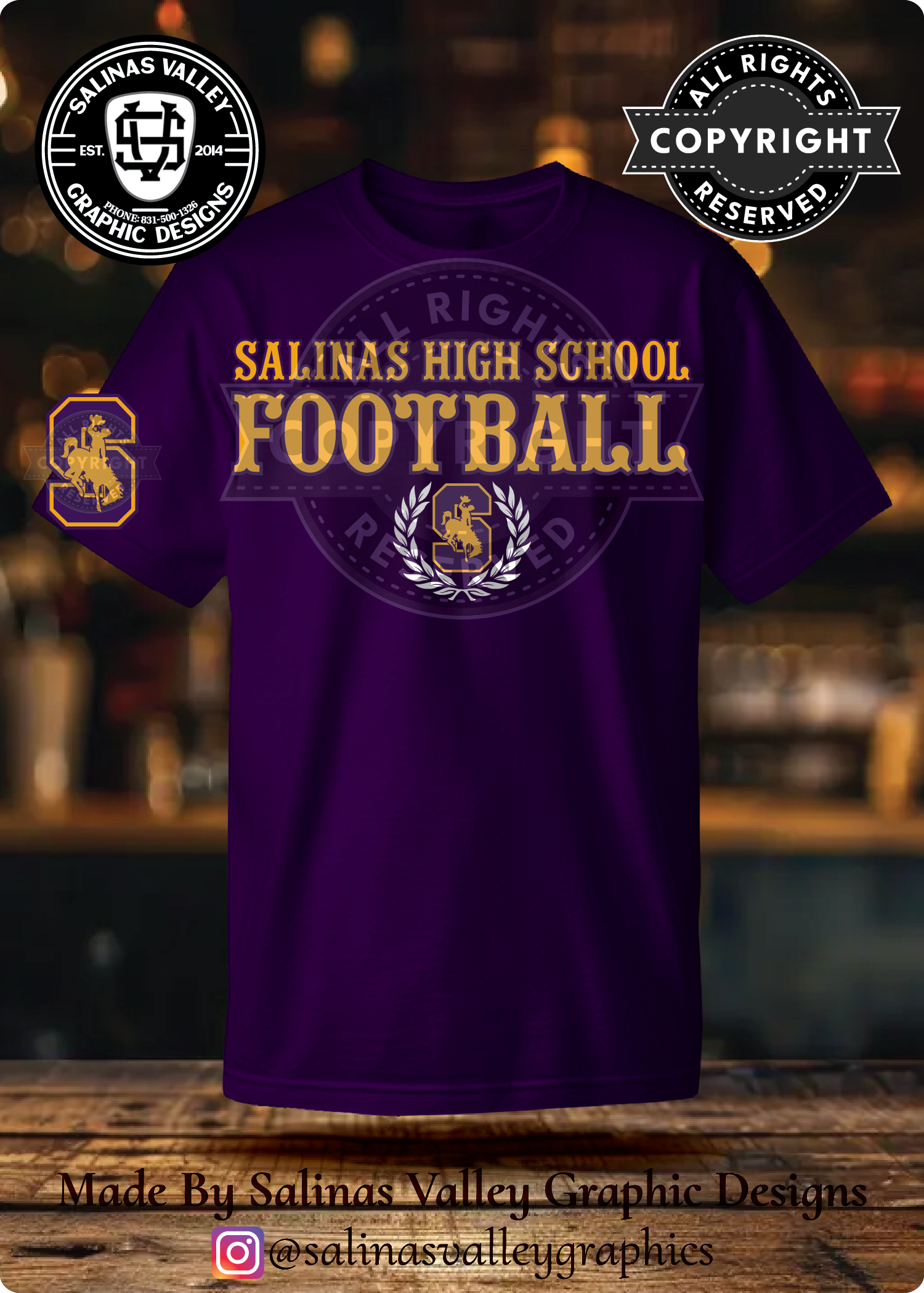 SHS Football Style 3 Purple