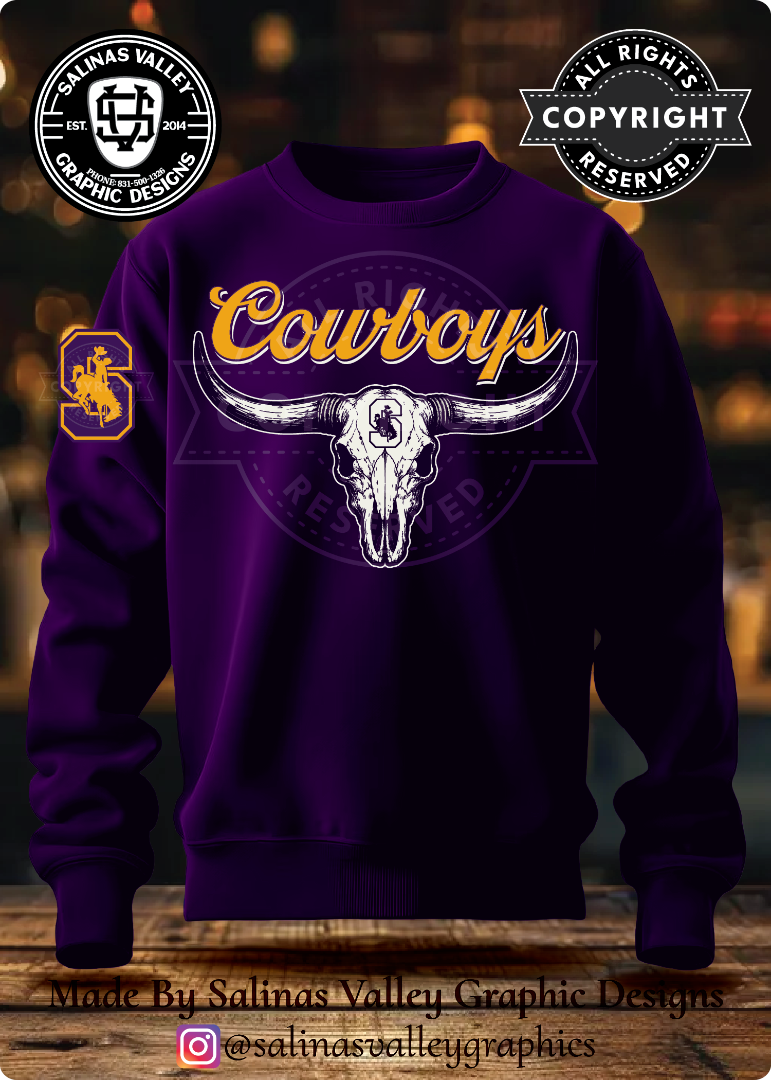 SHS Football Style 30 Purple