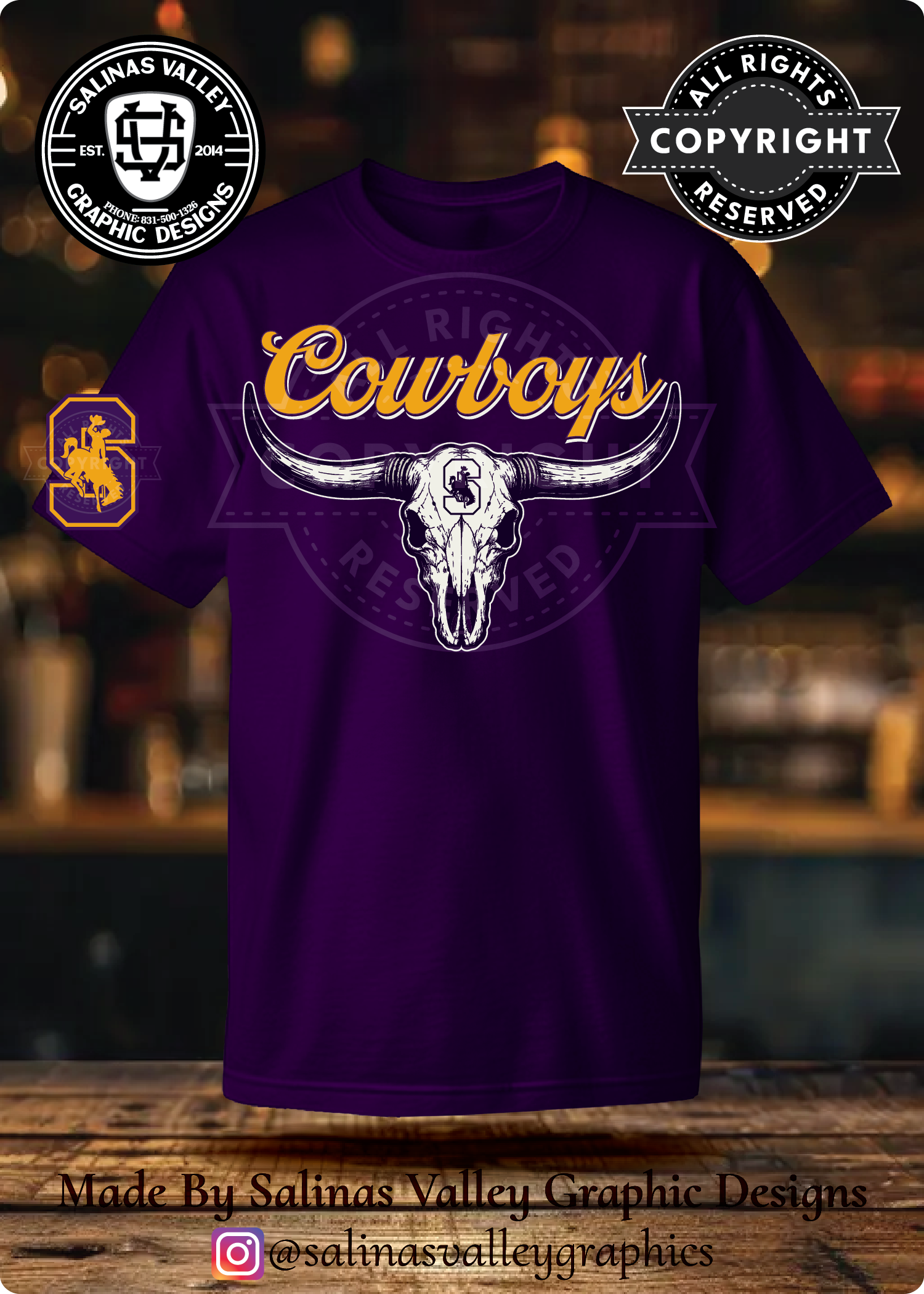 SHS Football Style 30 Purple