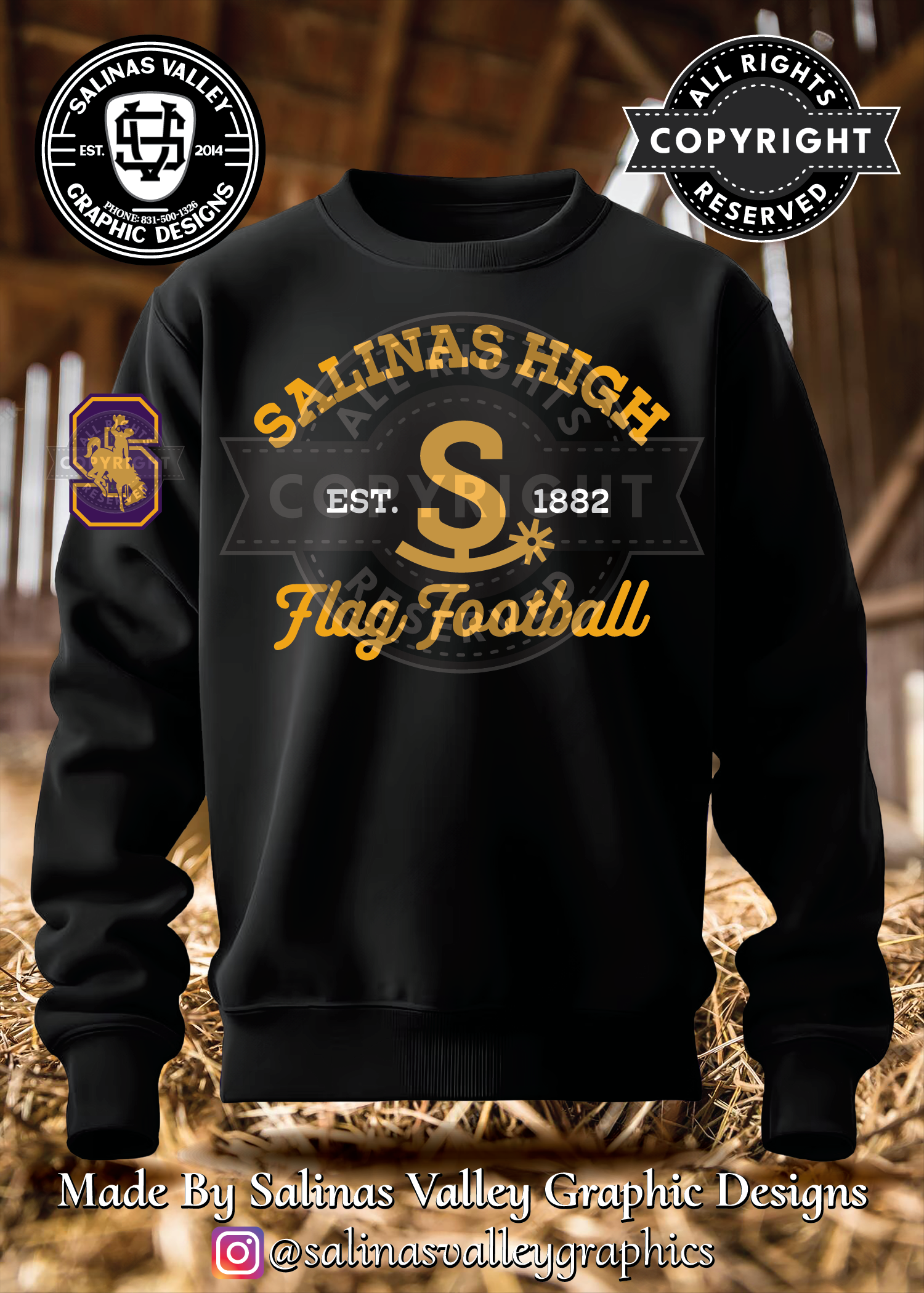 SHS Flag Football Style 5 - Black