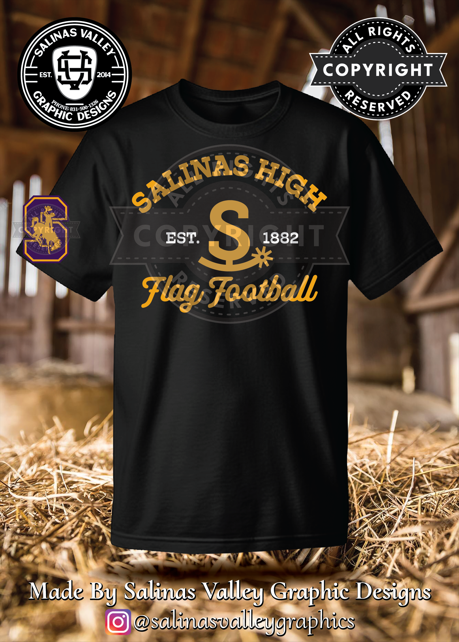 SHS Flag Football Style 5 - Black