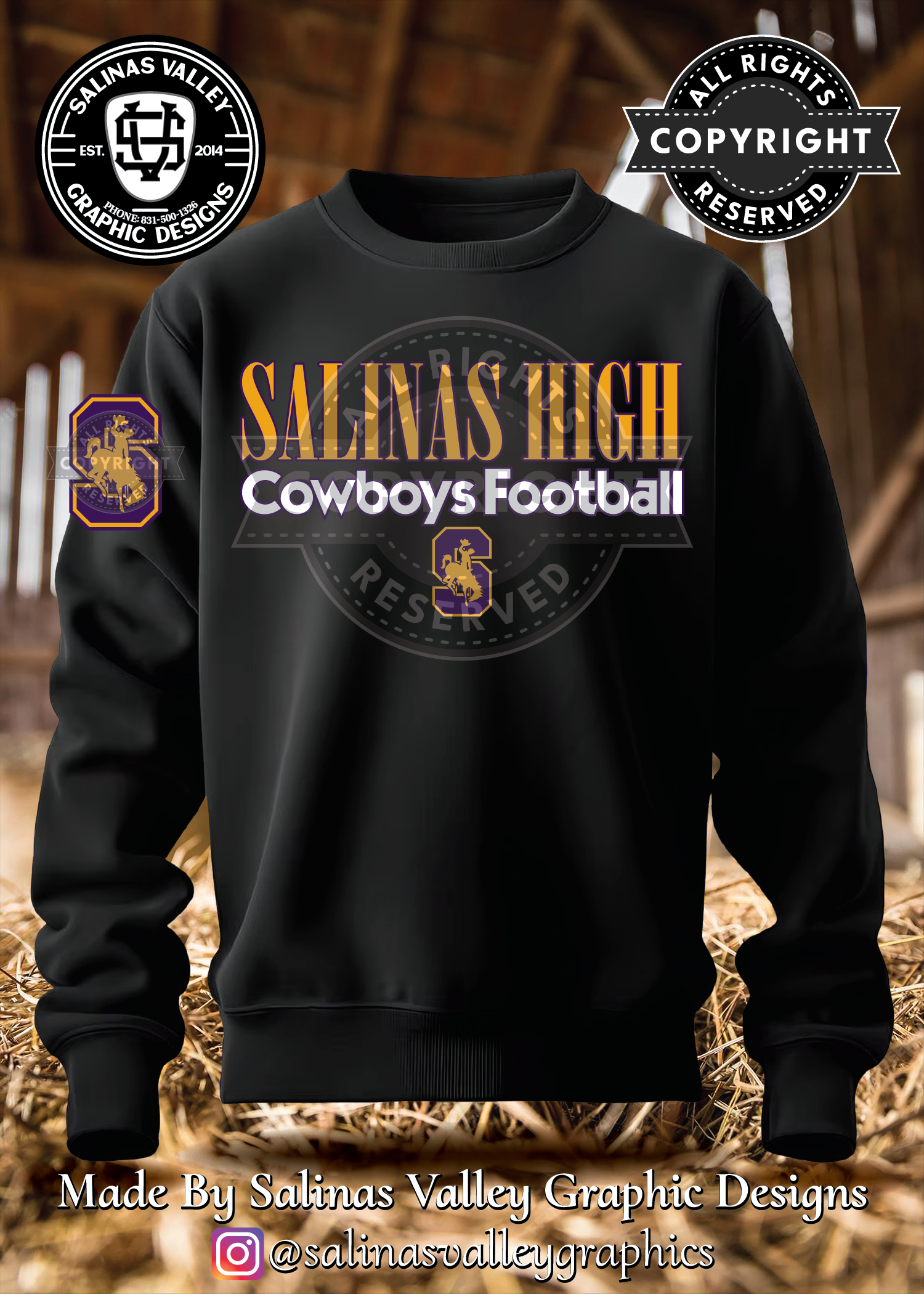 SHS Football Wrangler Black - Glitter