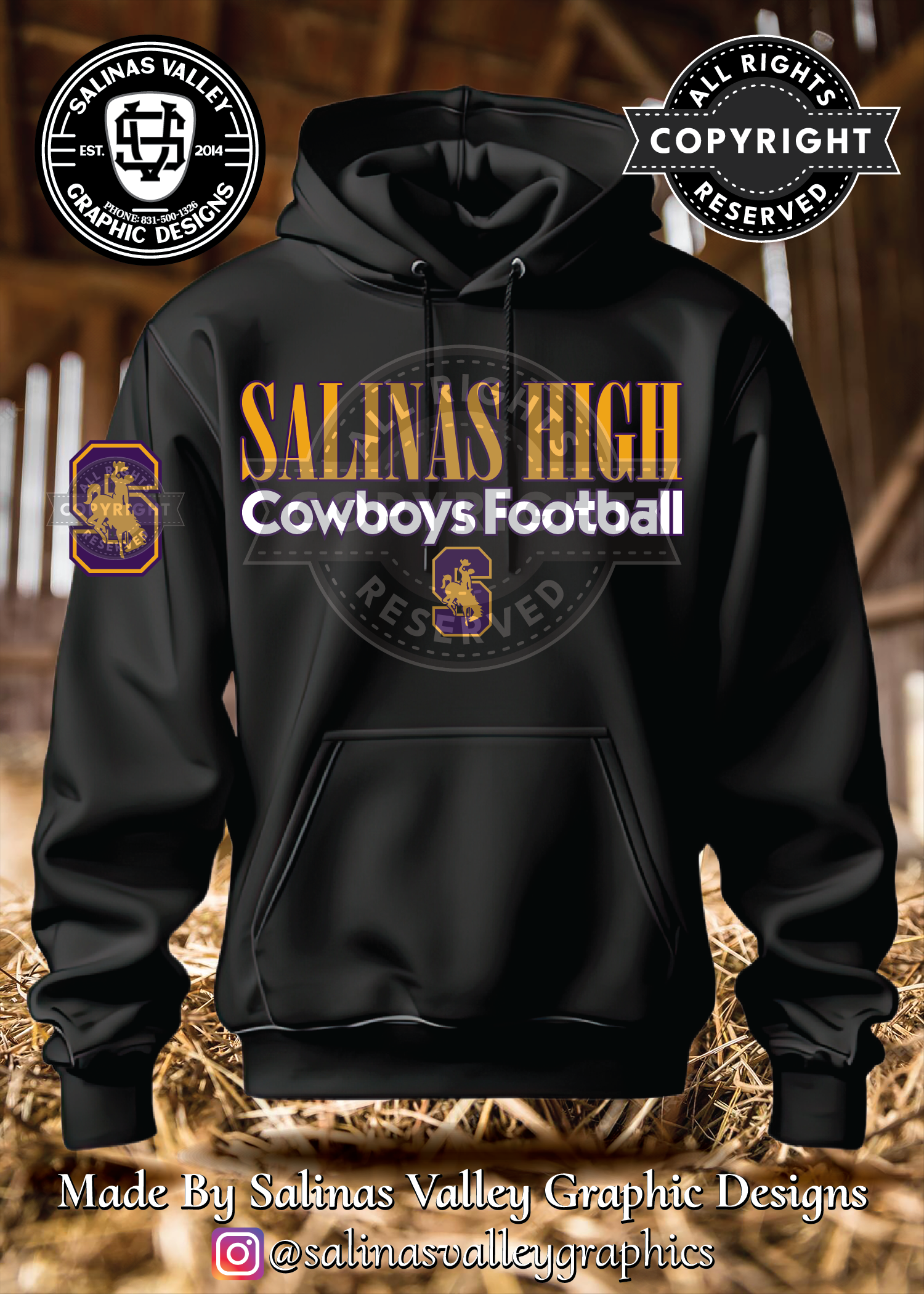SHS Football Wrangler Black - Glitter