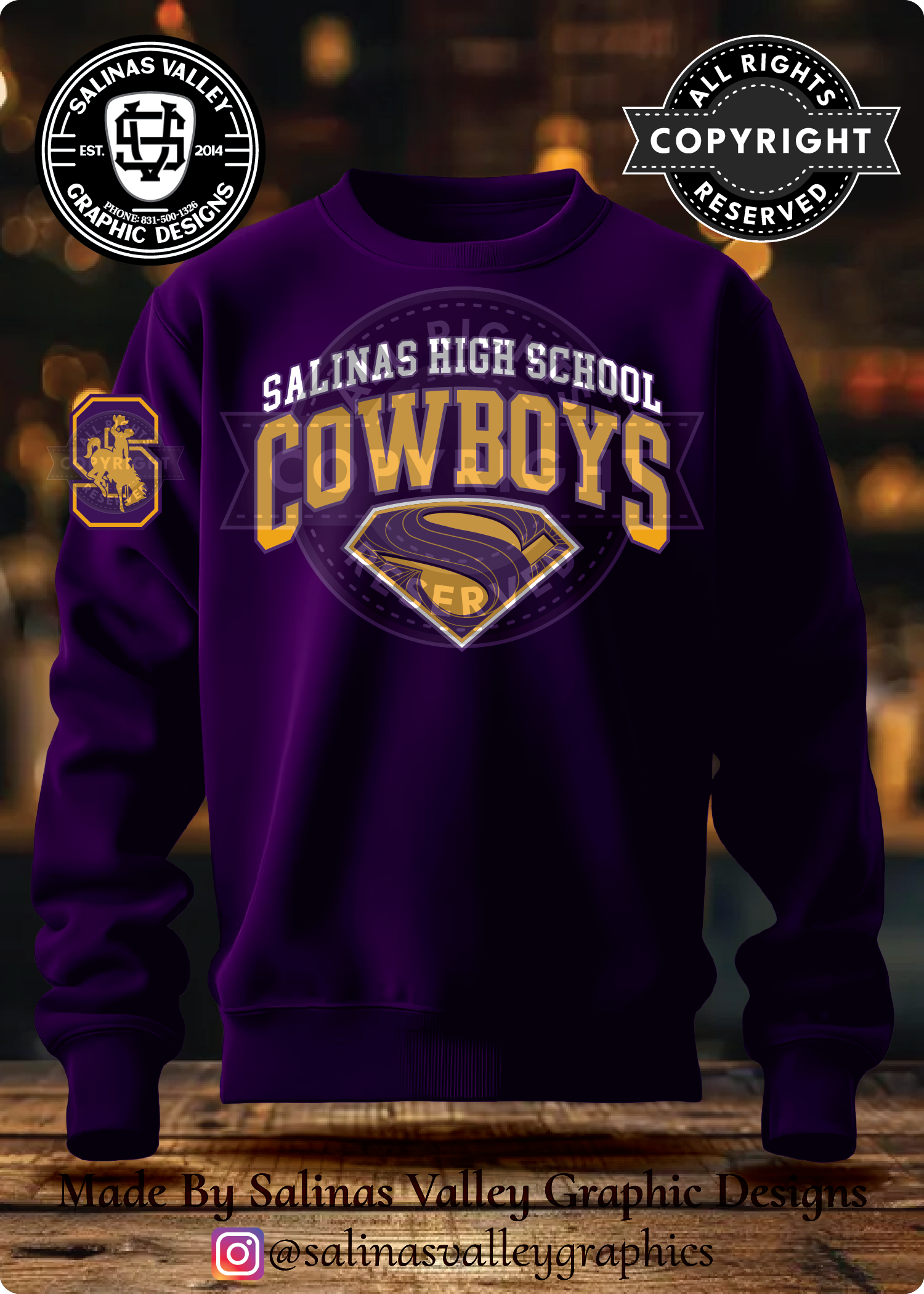 SHS Football Style 6 Purple