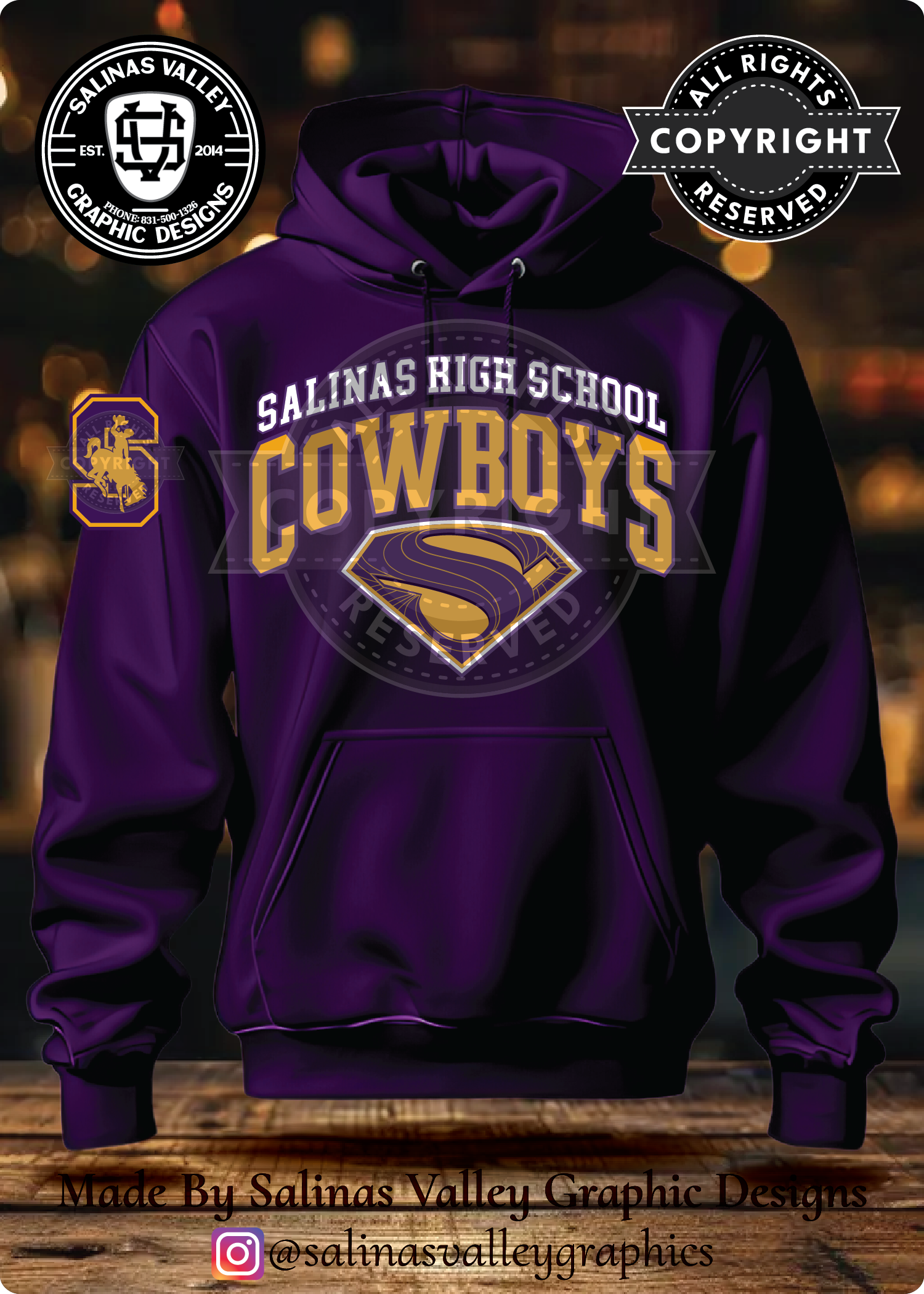 SHS Football Style 6 Purple