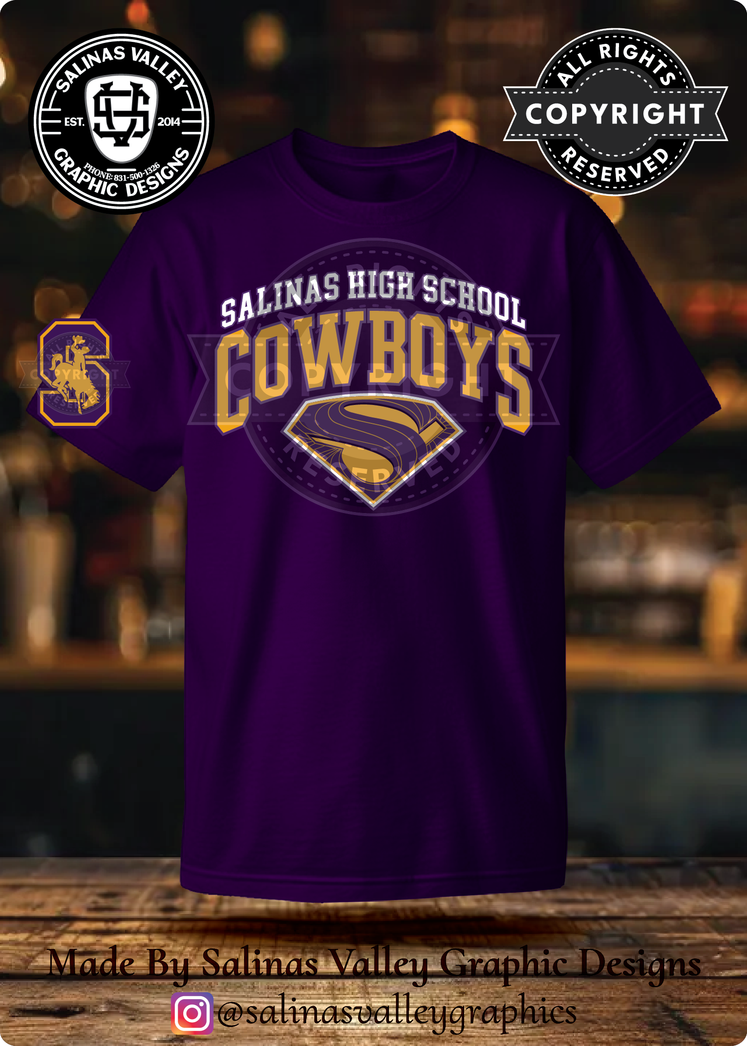 SHS Football Style 6 Purple