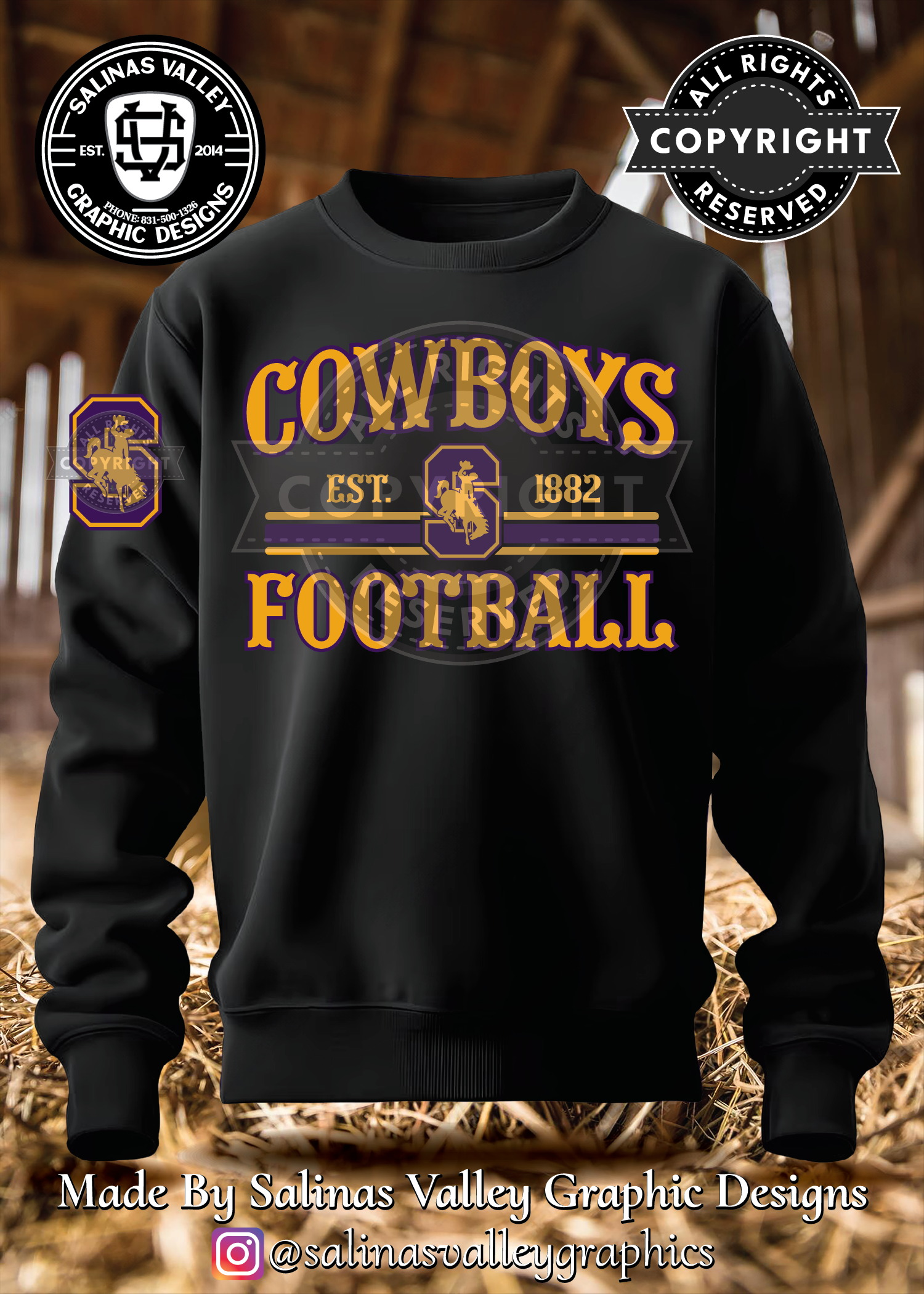 SHS Football Style 7 Black - Glitter