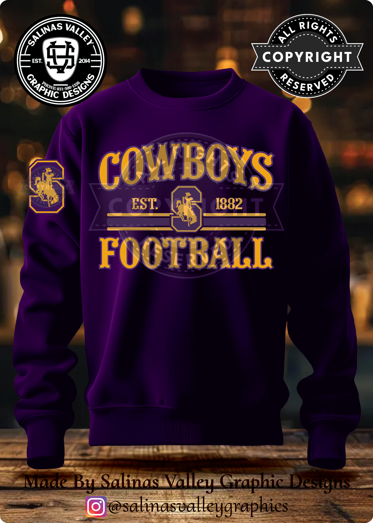 SHS Football Style 7 Purple