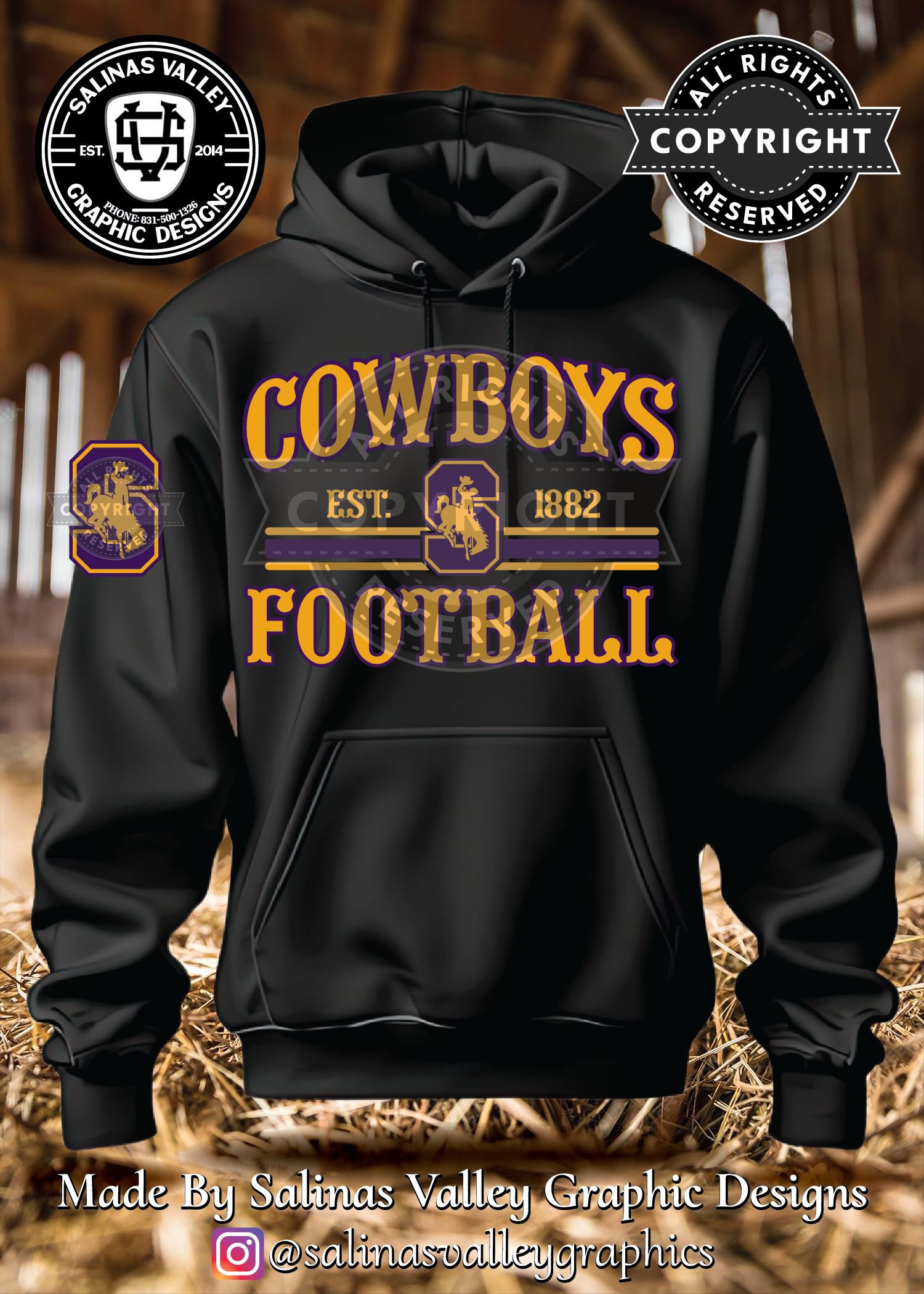 SHS Football Style 7 Black - Glitter