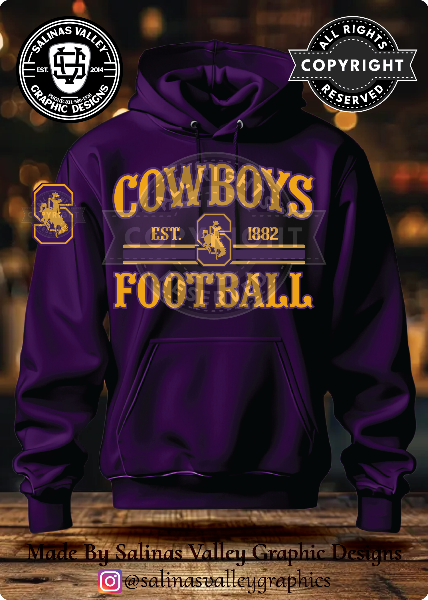 SHS Football Style 7 Purple