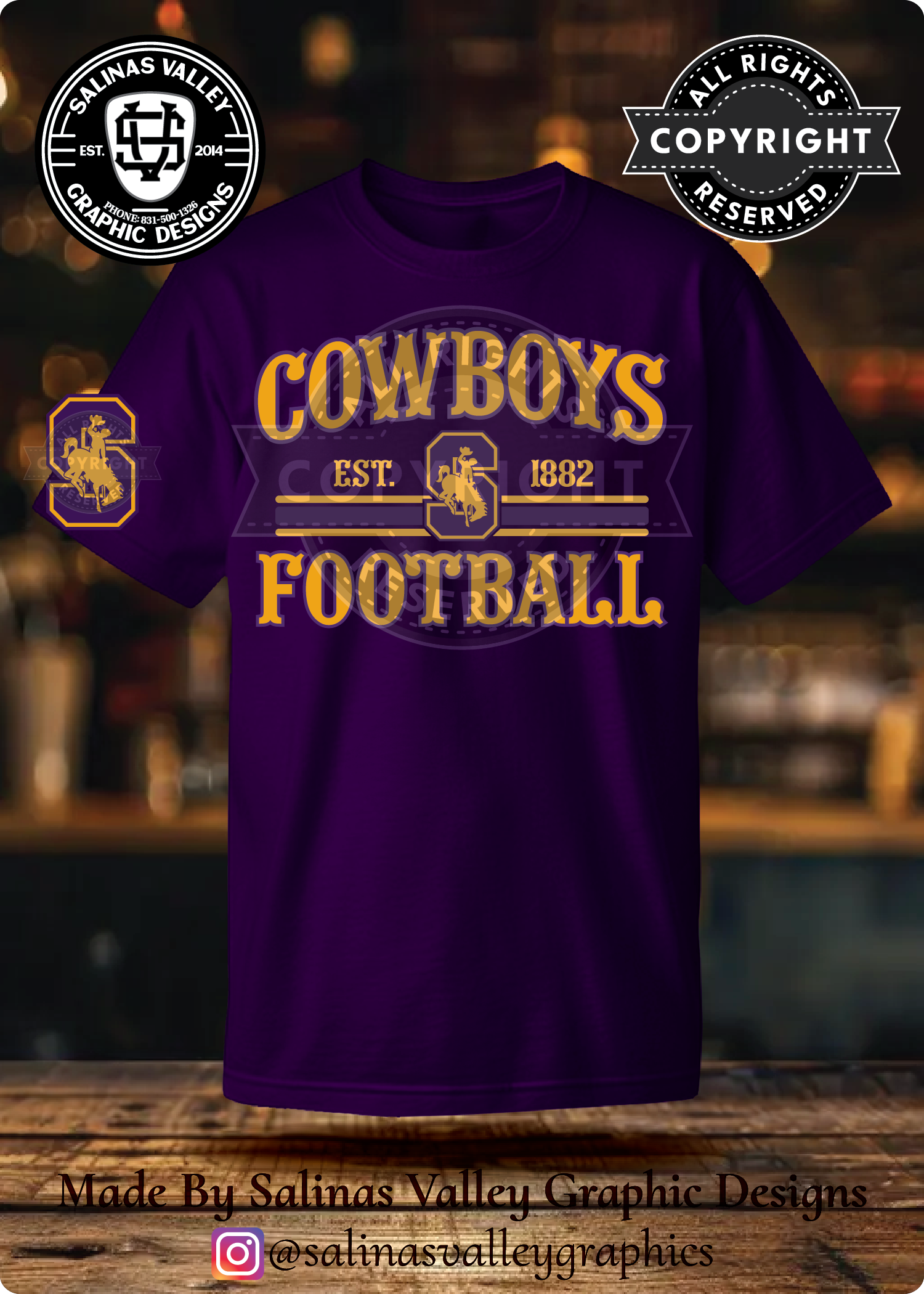 SHS Football Style 7 Purple