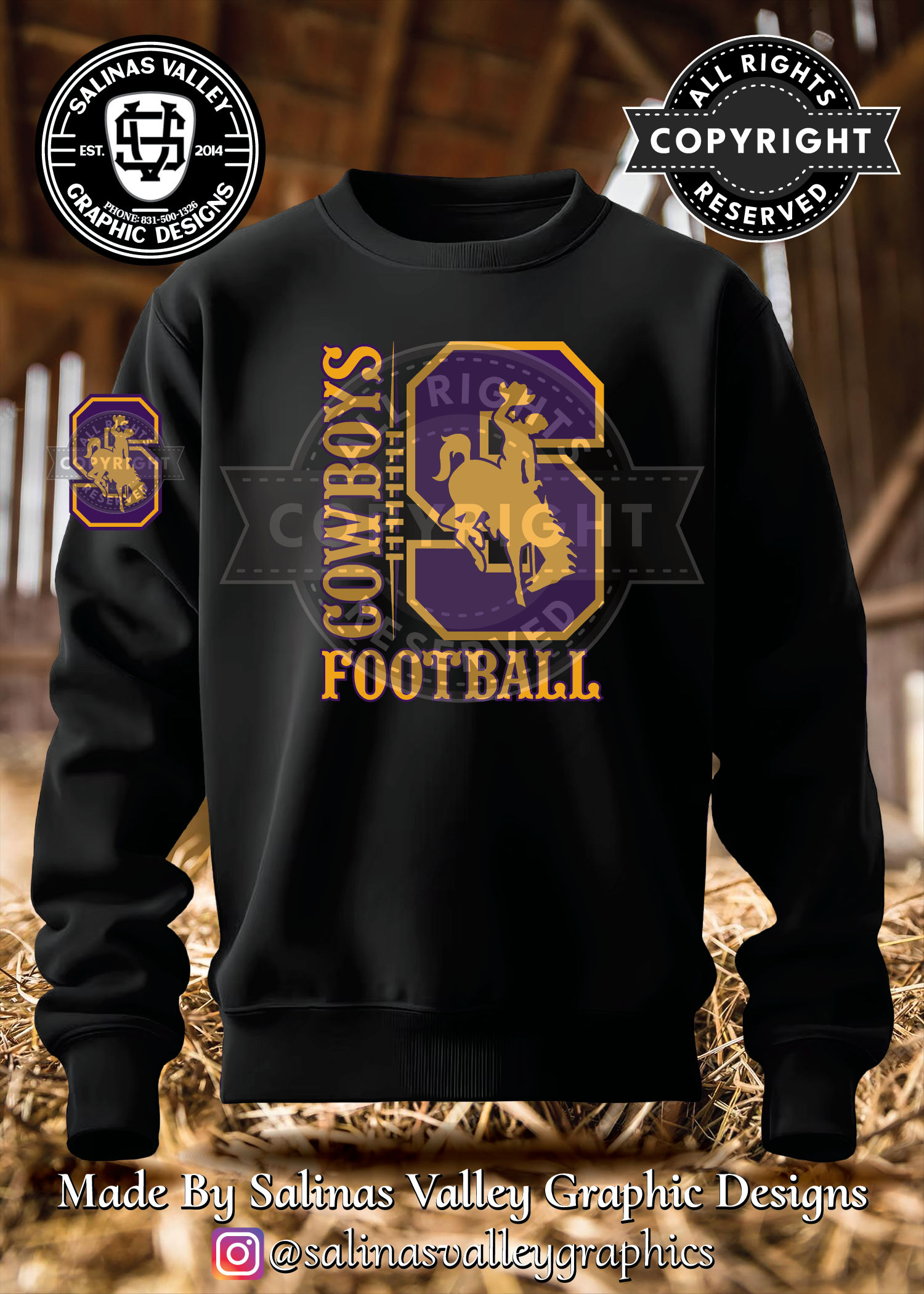 SHS Football Style 9 Black - Glitter