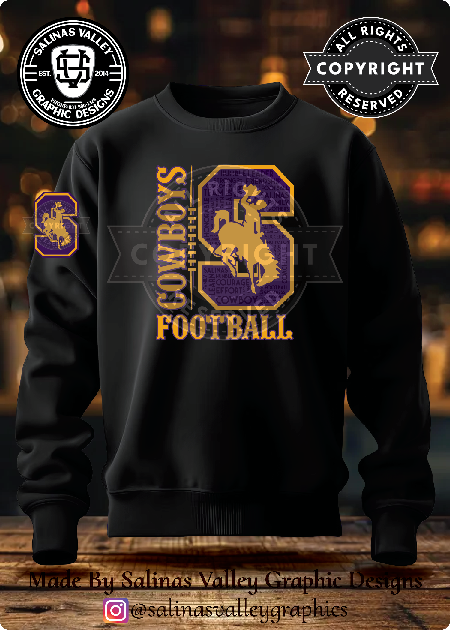 SHS Football Style 9 Black