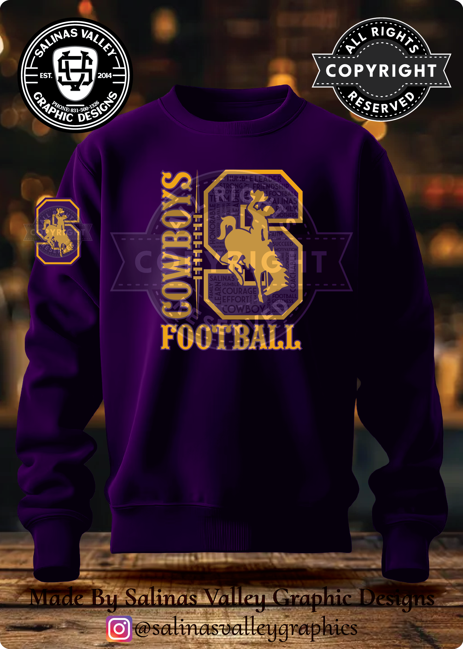 SHS Football Style 9 Purple
