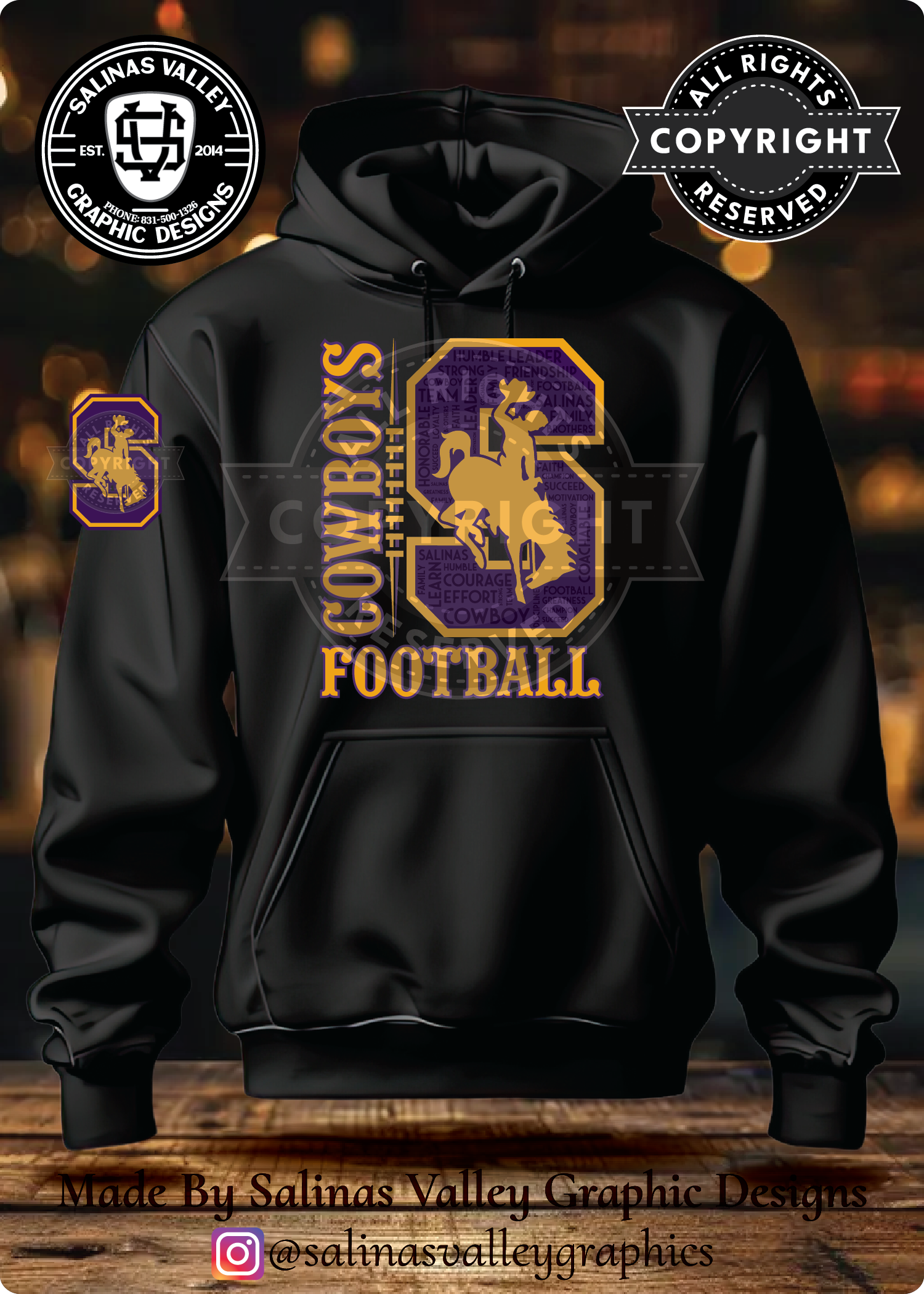SHS Football Style 9 Black