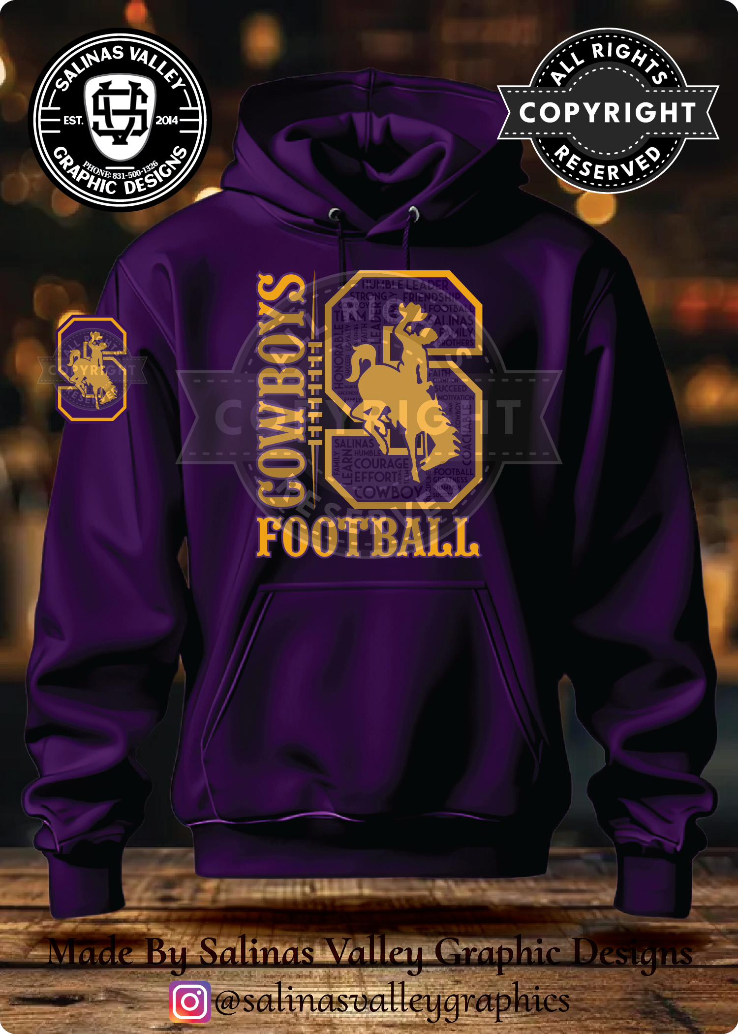 SHS Football Style 9 Purple