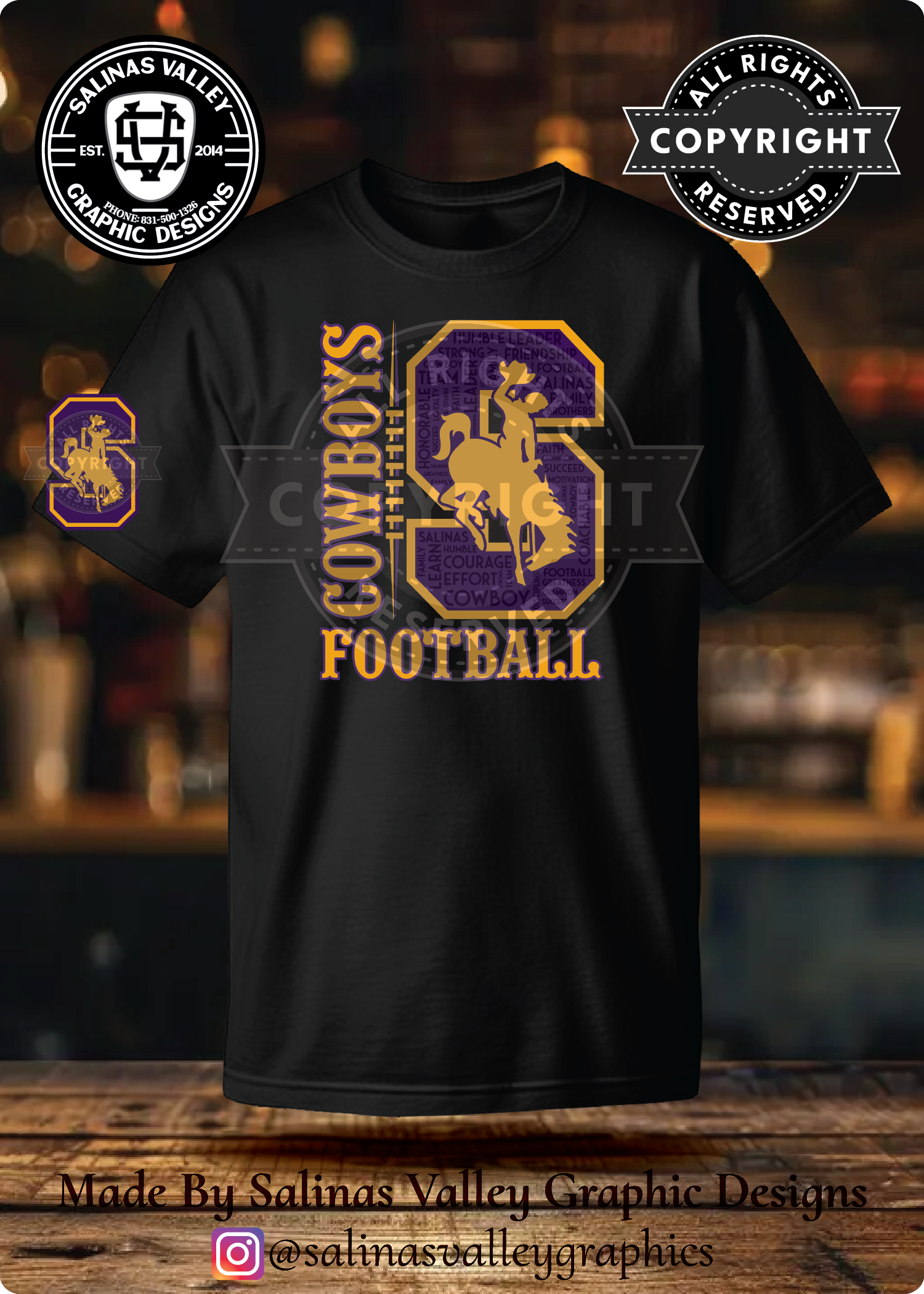 SHS Football Style 9 Black