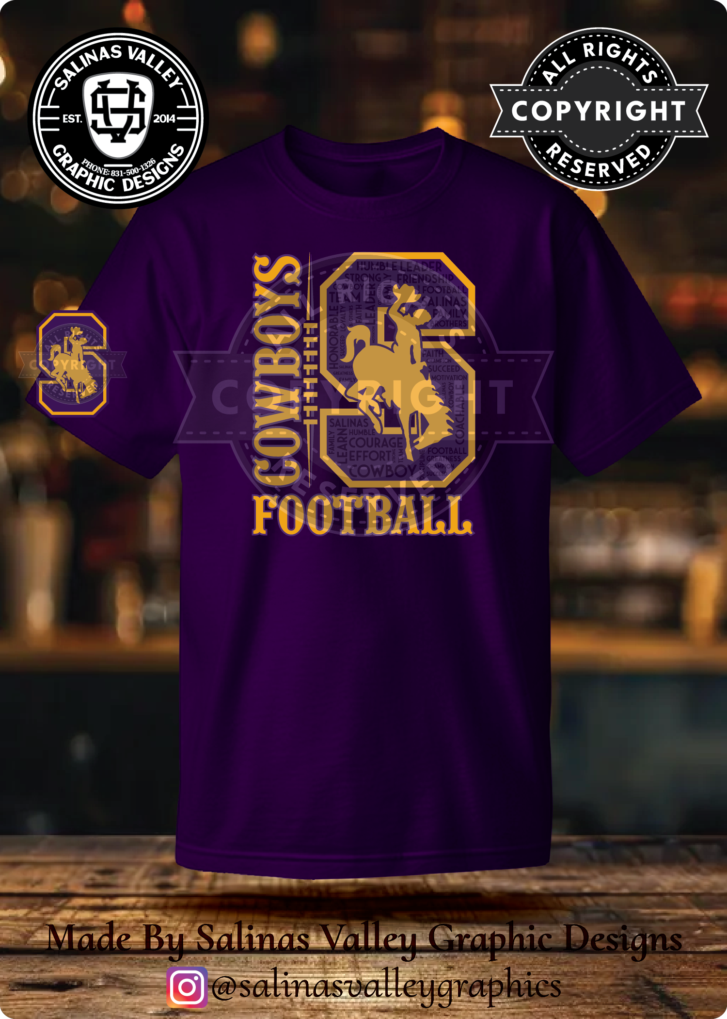 SHS Football Style 9 Purple
