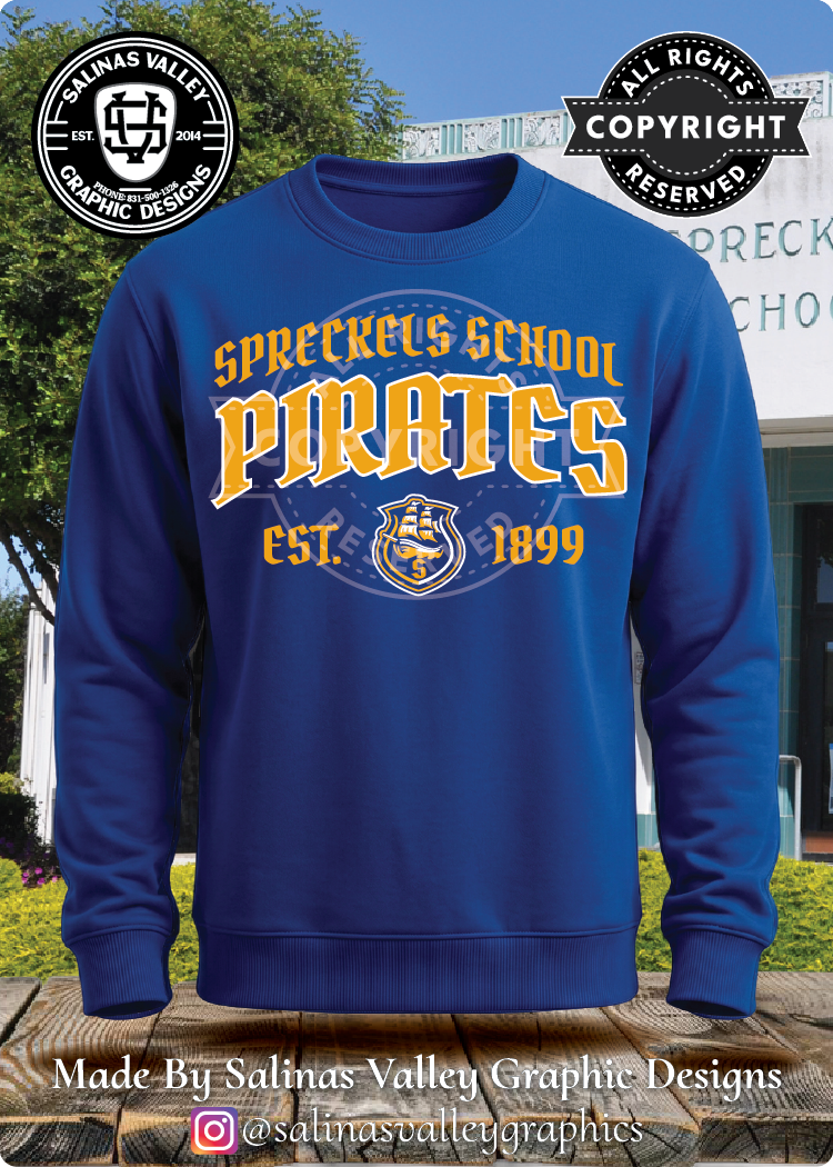 Spreckels Pirates 1 Royal Blue - GLITTER